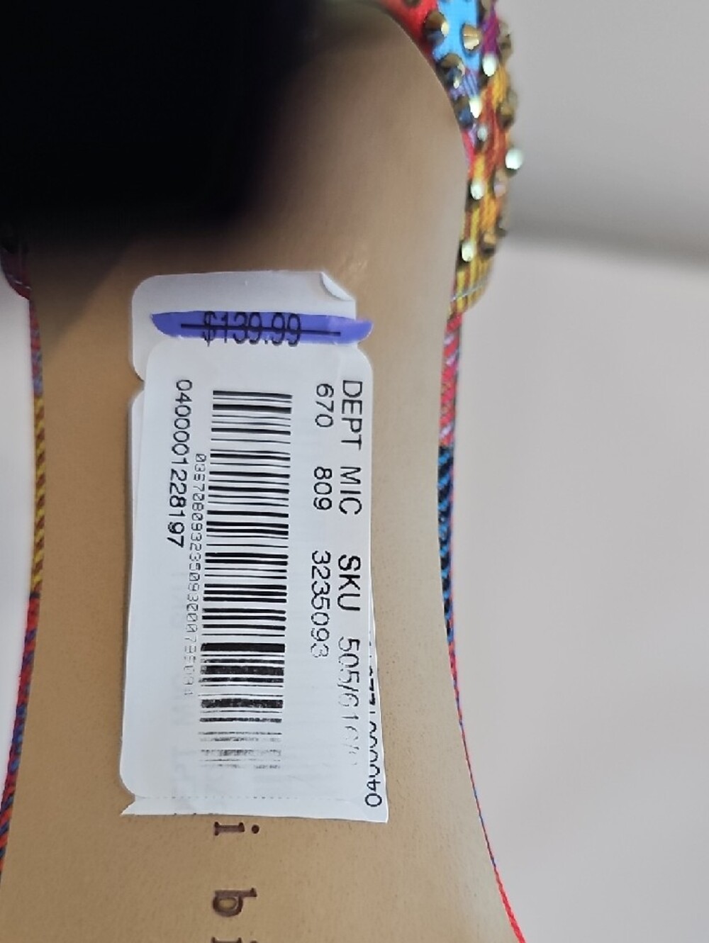 Gianni Bini Multicolor Studded Ankle-Strap Stiletto Heel Shoes Women Sz 6 & 9 - Picture 8 of 8